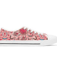 Women's Low Top Sneakers, medical pattern, unique design.