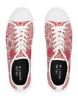 Women's Low Top Sneakers, medical pattern, unique design.