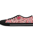 Women's Low Top Sneakers, medical pattern, unique design.