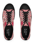 Women's Low Top Sneakers, medical pattern, unique design.