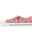 Women's Low Top Sneakers, medical pattern, unique design.