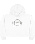 I Love "BoyLaundry" Crop Hoodie - Trendy White Pullover for Home & Casual Style.