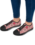 Women's Low Top Sneakers, medical pattern, unique design.