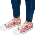 Women's Low Top Sneakers, medical pattern, unique design.