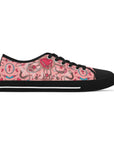 Women's Low Top Sneakers, medical pattern, unique design.