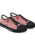 Women's Low Top Sneakers, medical pattern, unique design.