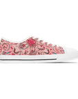 Women's Low Top Sneakers, medical pattern, unique design.