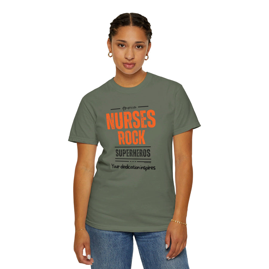 American nurses rock, inspires, t-shirt