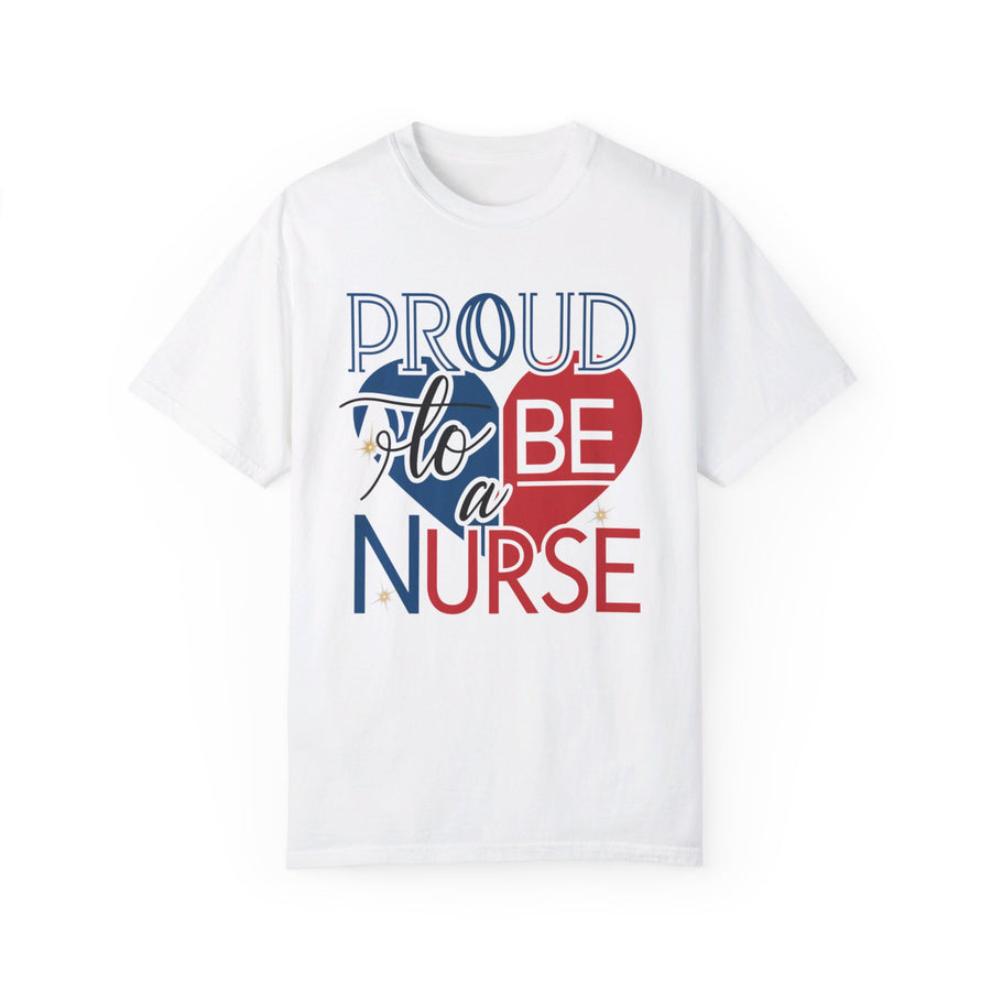 Nurse Pride T-Shirt - Red, White, and Blue Unisex Garment-Dyed Tee