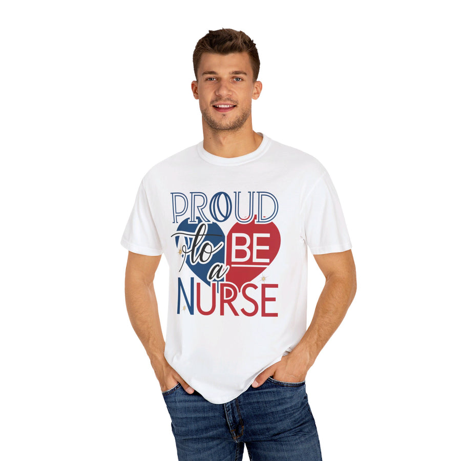 Nurse Pride T-Shirt - Red, White, and Blue Unisex Garment-Dyed Tee