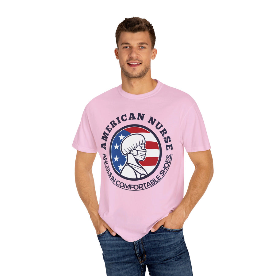 American nurse, angels in comfortable shoes, T-shirt