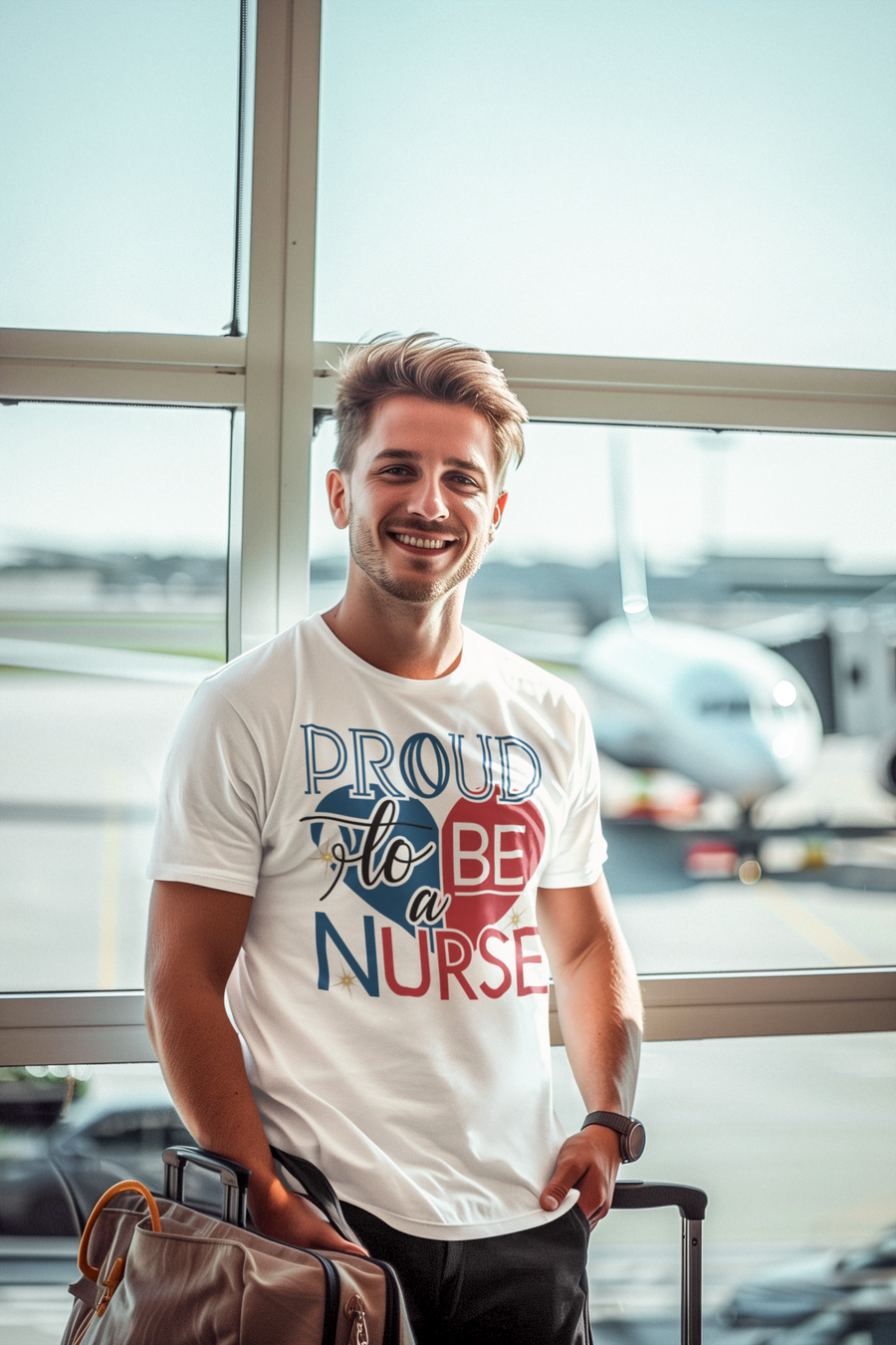 Nurse Pride T-Shirt - Red, White, and Blue Unisex Garment-Dyed Tee