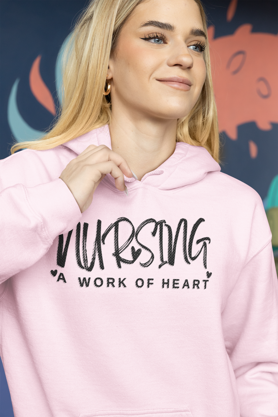 Nursing Work of Heart Hoodie